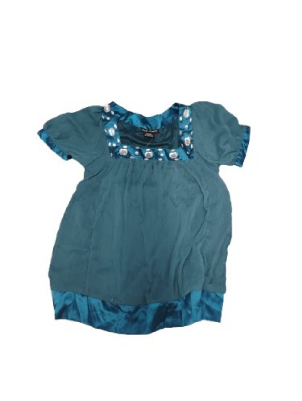 VIntage 2000s Simply Irresistable Short Sleeve Peasant Blouse Tunic Top